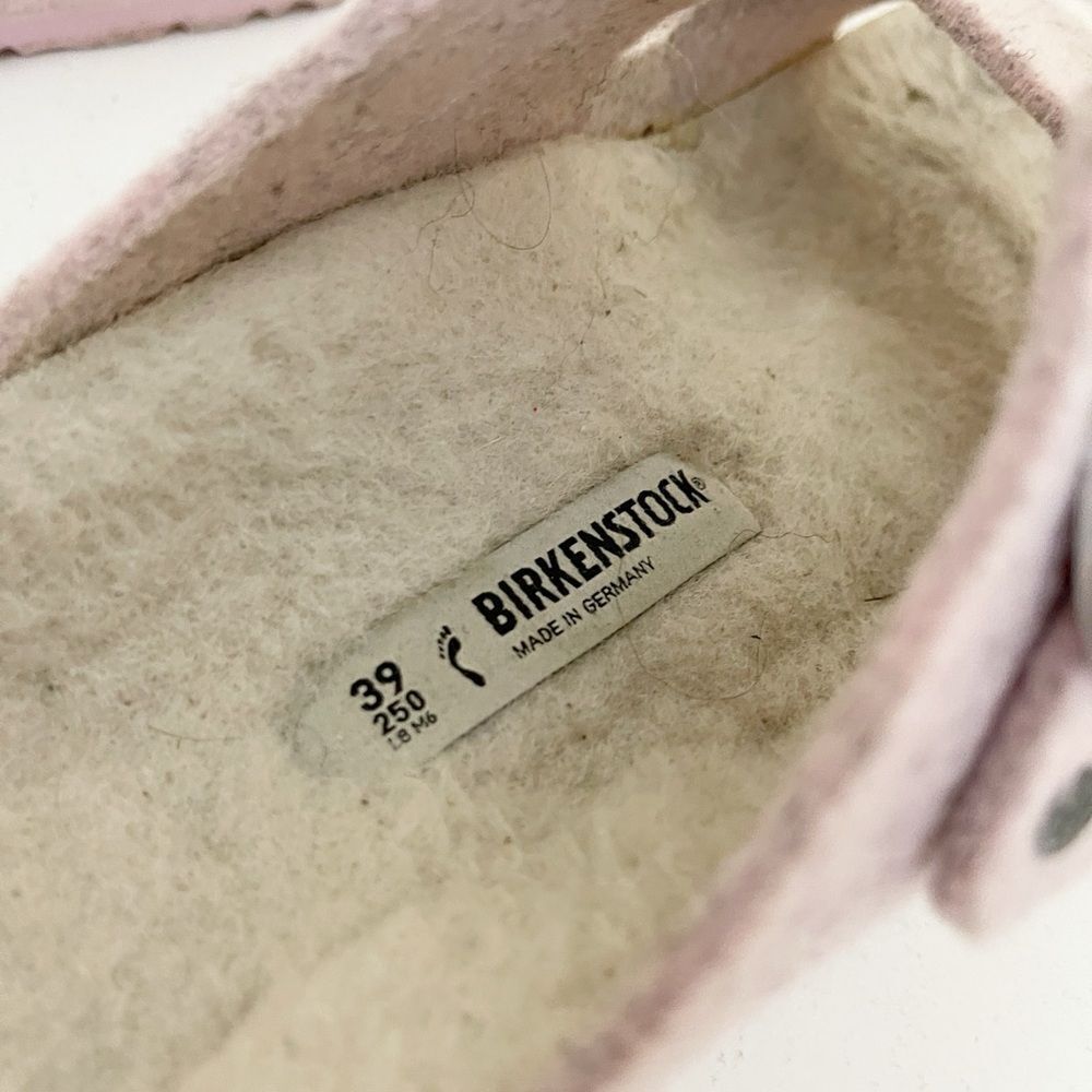 Birkenstock Arizona Rivet Wool Soft pastel Pink Sandals 8-8.5 US/ 39 EUR - Picture 15 of 17